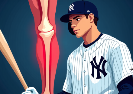 Giancarlo Stanton Faces New Calf Injury Amid Recovery — AI-generated editorial illustration