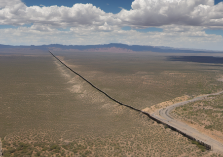 Federal Judge Clears Path for Border Wall Construction in Arizona — AI-generated editorial illustration