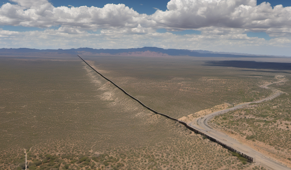 Federal Judge Clears Path for Border Wall Construction in Arizona — AI-generated editorial illustration