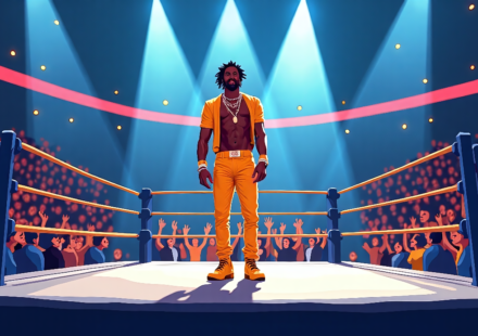 Lil Yachty Prepares for WWE Debut: Training, Challenges, and the Big Match — AI-generated editorial illustration