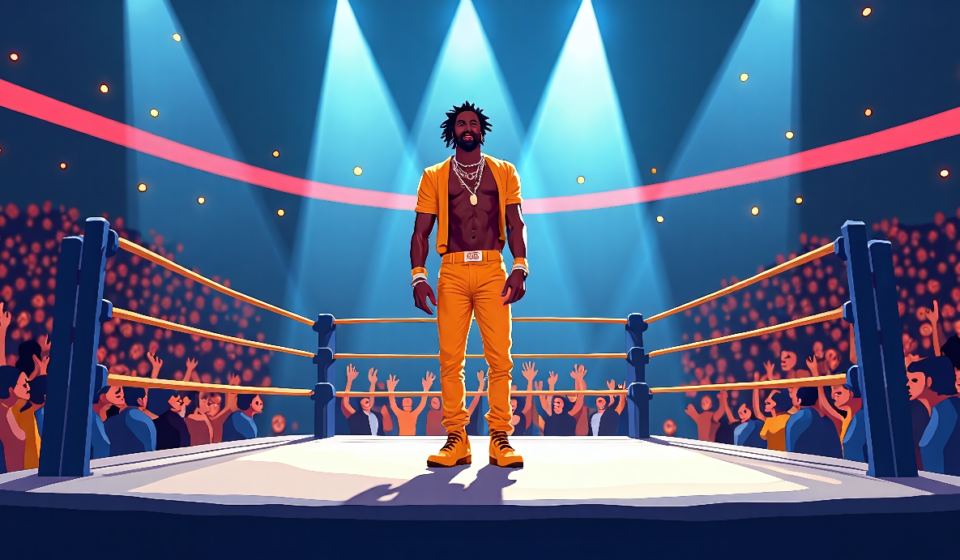 Lil Yachty Prepares for WWE Debut: Training, Challenges, and the Big Match — AI-generated editorial illustration