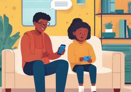 Cyberbullying in Kids’ Group Chats: How Parents Can Spot the Signs — AI-generated editorial illustration