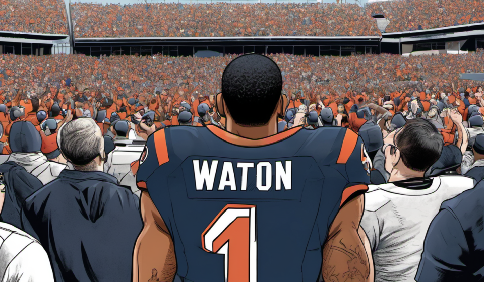 Deshaun Watson Addresses Fan Booing After Preseason Game — AI-generated editorial illustration