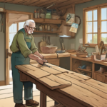 Retiree Turns Crafting Tables into Community Service — AI-generated editorial illustration