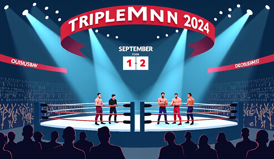 WWE’s Influence Turns AAA TripleMania Into Two‑Night Spectacle — AI-generated editorial illustration