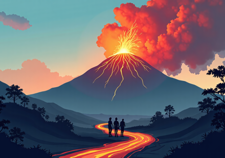 Guatemala’s Fuego Volcano Erupts: Villages Evacuated Amid Lava Surge — AI-generated editorial illustration