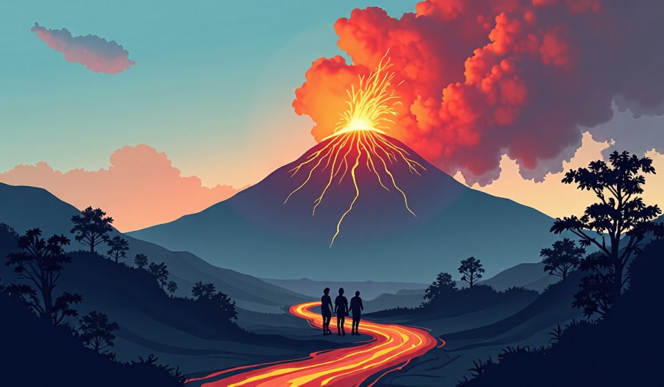 Guatemala’s Fuego Volcano Erupts: Villages Evacuated Amid Lava Surge — AI-generated editorial illustration