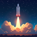 SpaceX’s Starship Launch Marks First Test Since IPO — AI-generated editorial illustration