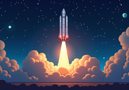 SpaceX’s Starship Launch Marks First Test Since IPO — AI-generated editorial illustration