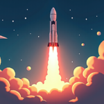 SpaceX Goes Public, Fueling a Rapidly Expanding Space Economy — AI-generated editorial illustration