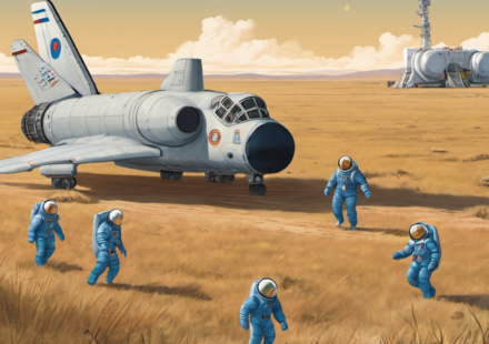 Soyuz MS‑28 Returns After 241‑Day Mission to ISS — AI-generated editorial illustration