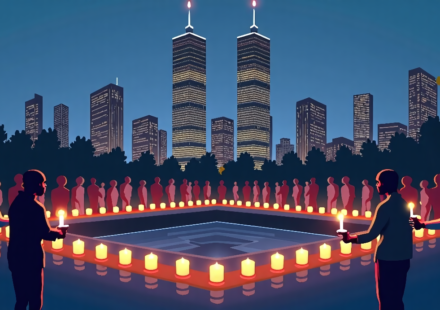 NYC’s 9/11 Legacy: 24 Years of Memory and Change — AI-generated editorial illustration