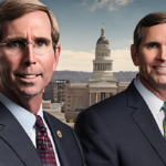 Beshear and Bacon Discuss COVID-19 Vaccination Mandates and Education Reform on Face the Nation — AI-generated editorial illustration