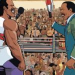 JBL & Ron Simmons Discuss ‘Damn!’ Fame & Dual Hall of Fame Induction — AI-generated editorial illustration