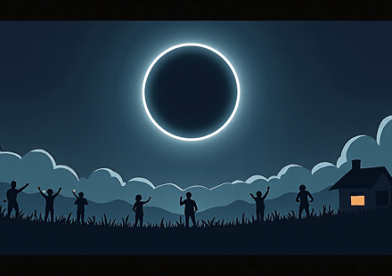Solar Eclipse 2024: What to Expect on April 8 Across 13 States — AI-generated editorial illustration