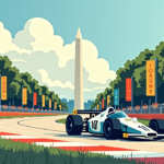 Freedom 250 Revives DC’s Historic Birthday Racing Tradition — AI-generated editorial illustration