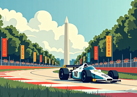 Freedom 250 Revives DC’s Historic Birthday Racing Tradition — AI-generated editorial illustration
