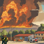 Nevada Governor Declares Emergency as Hawk Fire Rages 10,500 Acres — AI-generated editorial illustration
