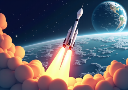 Russian Soyuz Launches New Crew to Replace 240‑Day ISS Team — AI-generated editorial illustration