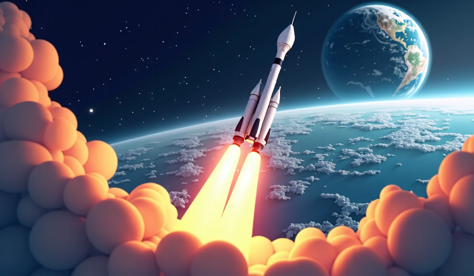 Russian Soyuz Launches New Crew to Replace 240‑Day ISS Team — AI-generated editorial illustration