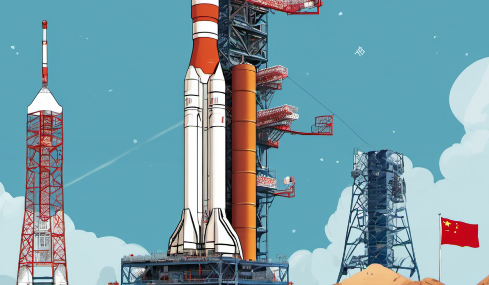 China Delays Lunar Mission as Launch Conditions Not Met — AI-generated editorial illustration