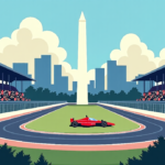 IndyCar’s Freedom 250 Course: A Rapid Build to Racing Glory — AI-generated editorial illustration