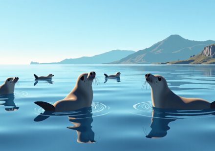 Harbor Seals Return to Oregon’s Netarts Bay: A Sunday Morning Sight — AI-generated editorial illustration