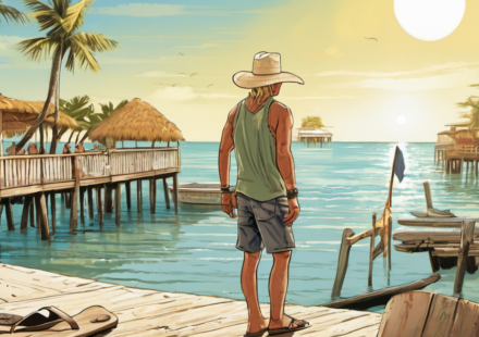 Kenny Chesney’s Journey From Knoxville to the Keys: A No‑Shoes Story — AI-generated editorial illustration