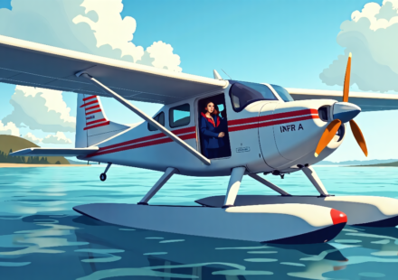 Young Pilot Survives Emergency Water Landing in Florida — AI-generated editorial illustration