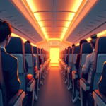 American Airlines Flight 2398 Lands Safely After Laptop Battery Fire — AI-generated editorial illustration