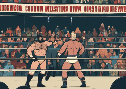 J‑Rod and Josh Bishop Attend TNA Lockdown After WWE Tryouts — AI-generated editorial illustration