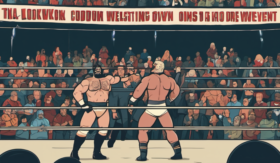 J‑Rod and Josh Bishop Attend TNA Lockdown After WWE Tryouts — AI-generated editorial illustration