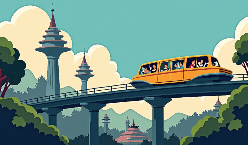 Disneyland Fans Demand Return of the Classic PeopleMover — AI-generated editorial illustration