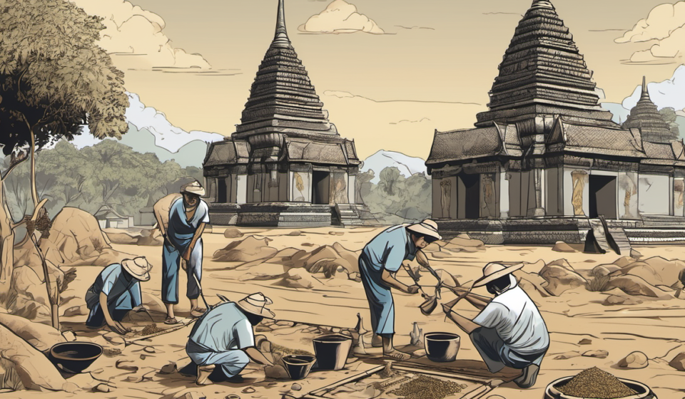 Ancient Gold Rings Unearthed in Thailand’s 2,000‑Year‑Old Burial — AI-generated editorial illustration