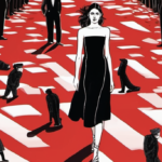 Margaret Qualley Stuns at London Premiere in Bare‑Footed Chanel Shoes — AI-generated editorial illustration