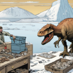Antarctica’s First Dinosaur Bone Unearthed in a Drawer — AI-generated editorial illustration