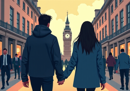 Kendall Jenner & Jacob Elordi Hand‑In‑Hand in London: A Date Night Snapshot — AI-generated editorial illustration
