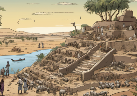 Egypt’s Kom Aziza Site Unveils 600 Years of Funerary Evolution — AI-generated editorial illustration