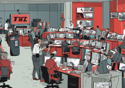 Inside TMZ’s Live Stream: A Day in the Newsroom — AI-generated editorial illustration