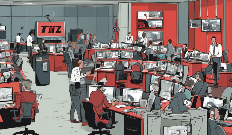 Inside TMZ’s Live Stream: A Day in the Newsroom — AI-generated editorial illustration