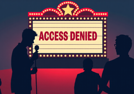 Chris Hansen Denied Entry to ‘Primetime’ Screening, Refuses NDA — AI-generated editorial illustration