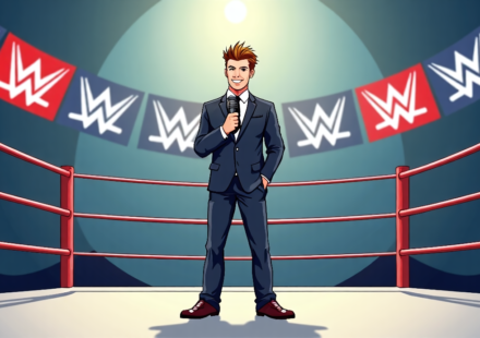 Pat McAfee Sticks to His Word: No WWE TV Return — AI-generated editorial illustration