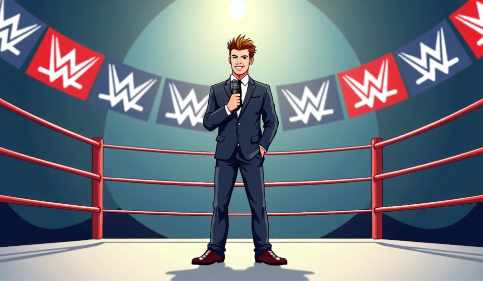 Pat McAfee Sticks to His Word: No WWE TV Return — AI-generated editorial illustration