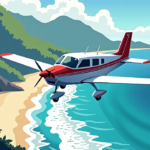 Young Pilot Makes Emergency Ocean Landing Near Boca Raton Beach — AI-generated editorial illustration