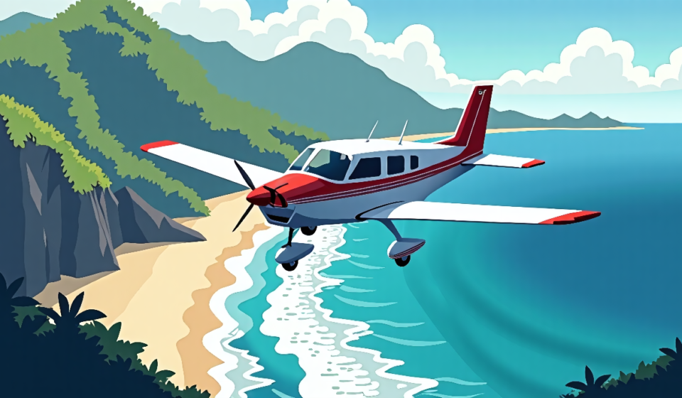 Young Pilot Makes Emergency Ocean Landing Near Boca Raton Beach — AI-generated editorial illustration