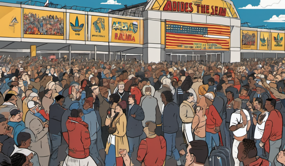AEW Grand Slam Arrives in Paris: October 6 at Adidas Arena — AI-generated editorial illustration
