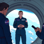 NASA Chief Justifies All‑Male Crew for Artemis III — AI-generated editorial illustration