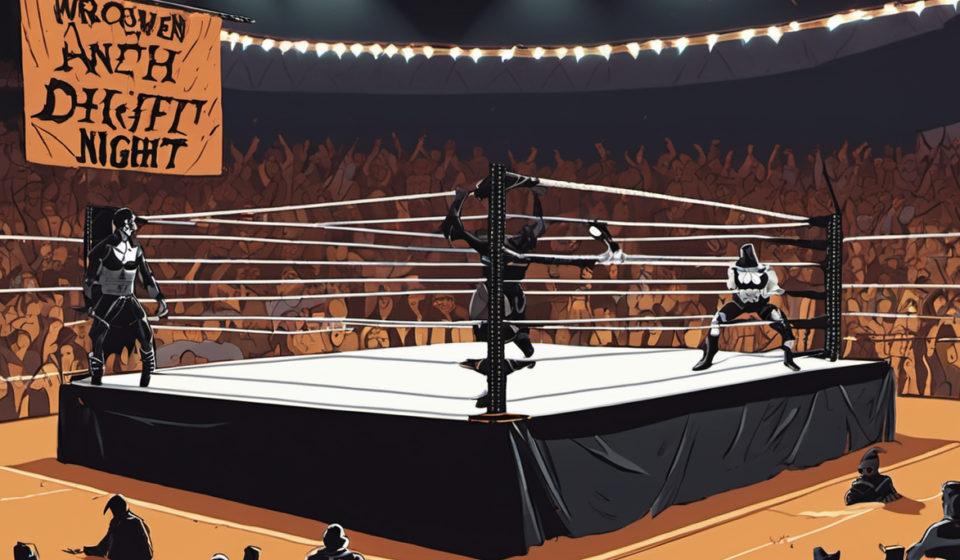 AEW’s Fright Night Returns to St. Louis for Dynamite & Collision — AI-generated editorial illustration