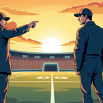 Kiffin and Sarkisian Clash Over Transfer Portal Ethics — AI-generated editorial illustration
