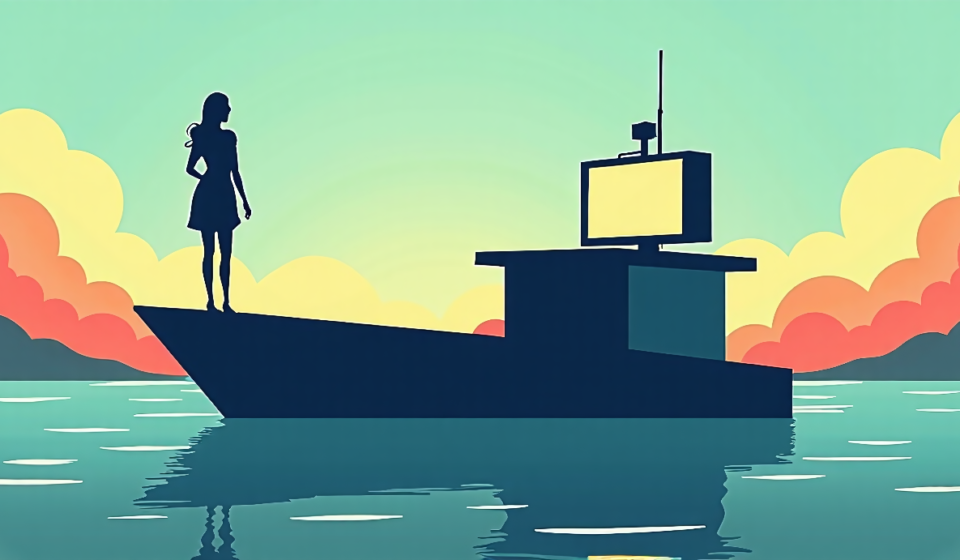 Alex Cooper’s Hulu Dating Show ‘Love Overboard’ Canceled After One Season — AI-generated editorial illustration